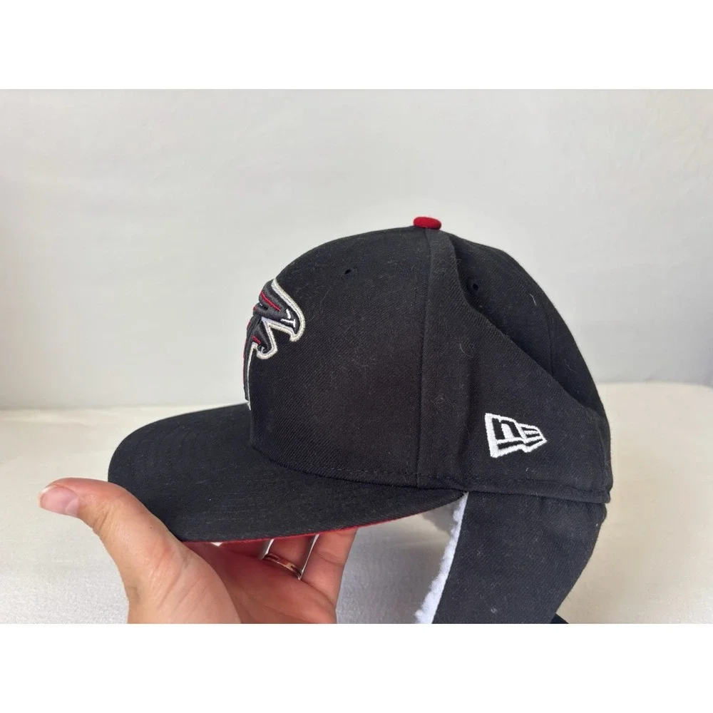 NFL Men's Atlanta Falcons Red/Black New Era Dog Ear Flat Bill Hat 7 5/8 6 Panel